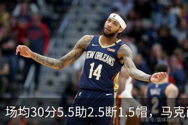 场均30分5.5助2.5断1.5帽，马克西开季两场命中率50%